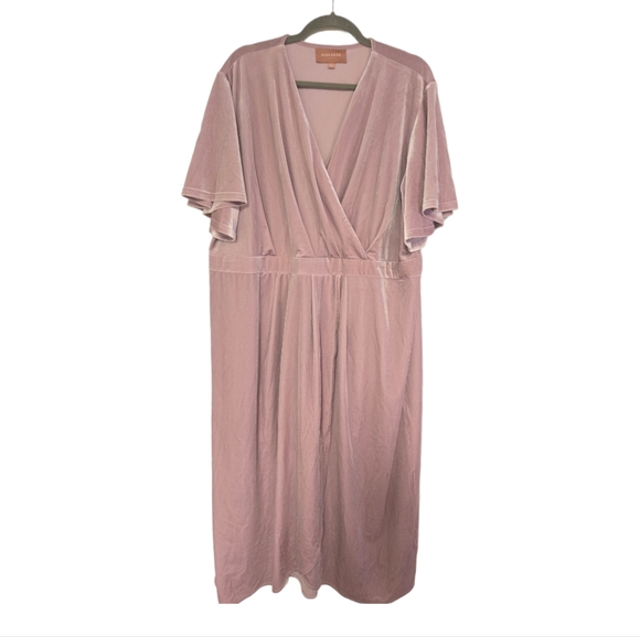 JessaKae Dresses & Skirts - Jessakae dusty pink velvet dress size 3XL